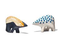 Two Works: Navy and Gold Buffalo , edition 12/150; White and Blue Buffalo