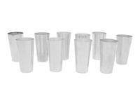 A Set of Ten Peruvian Silver Beakers