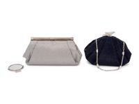 Two Judith Leiber Crystal Clutches