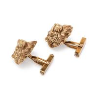YELLOW GOLD LION CUFFLINKS