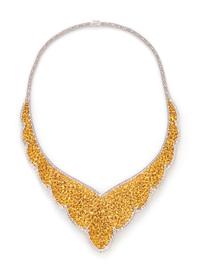 DIAMOND AND COLORED DIAMOND NECKLACE