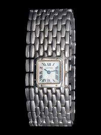 CARTIER, REF. 2420 STAINLESS STEEL 'PANTHÈRE RUBAN' WATCH