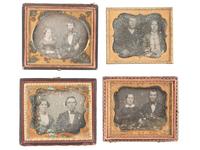 [EARLY PHOTOGRAPHY]. 20 sixth plate daguerreotype portraits of couples.