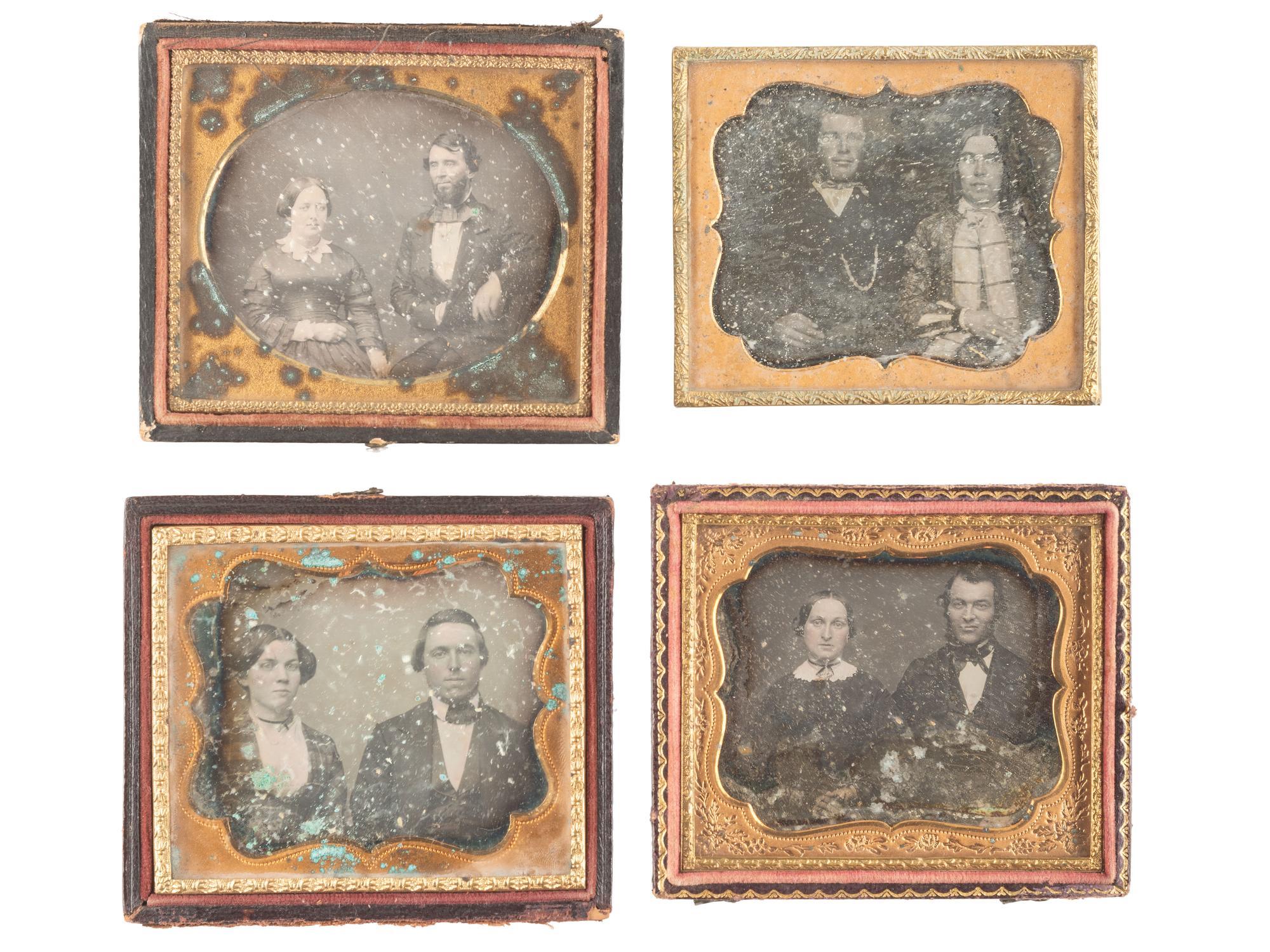 [EARLY PHOTOGRAPHY]. 20 sixth plate daguerreotype portraits of couples.