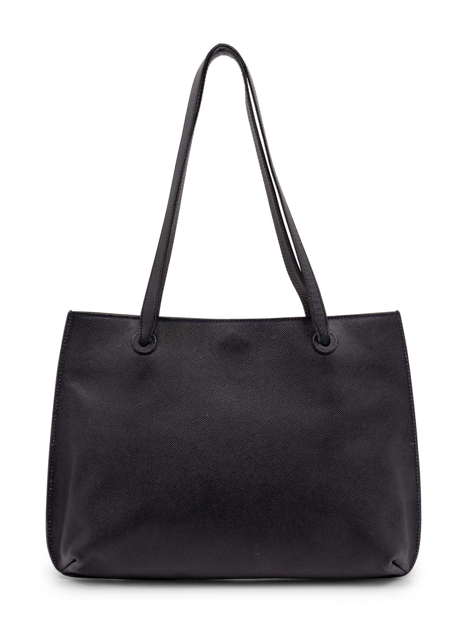 Chanel Black Leather Shoulder Bag, 1997-99