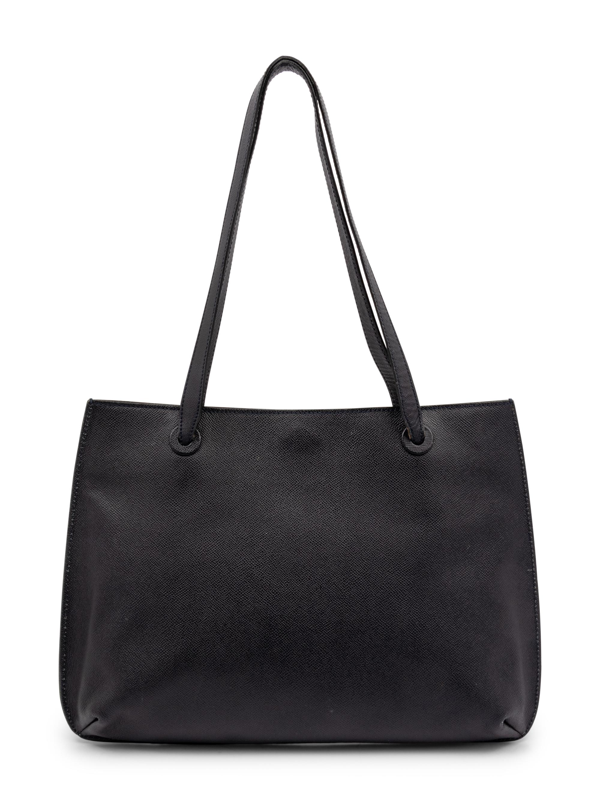 Chanel Black Leather Shoulder Bag, 1997-99