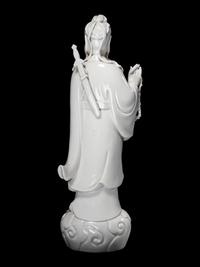 A Blanc-de Chine Porcelain Figure of a Daoist Immortal