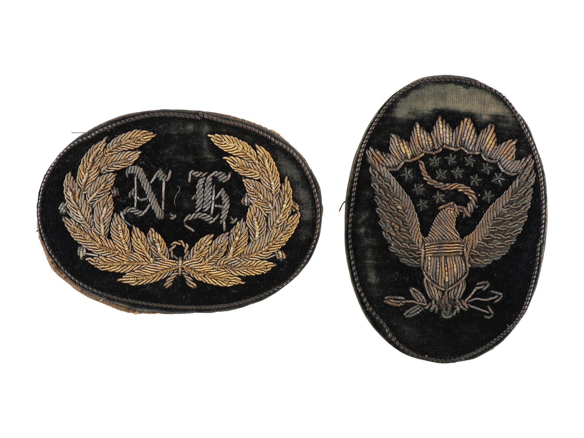 [CIVIL WAR]. A Pair of New Hampshire officer's Hardee hat insignia.