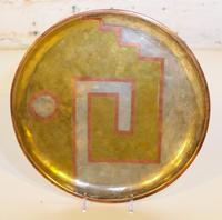 A Mexican Silvered Charger. Diameter 9 3/4 inches.
