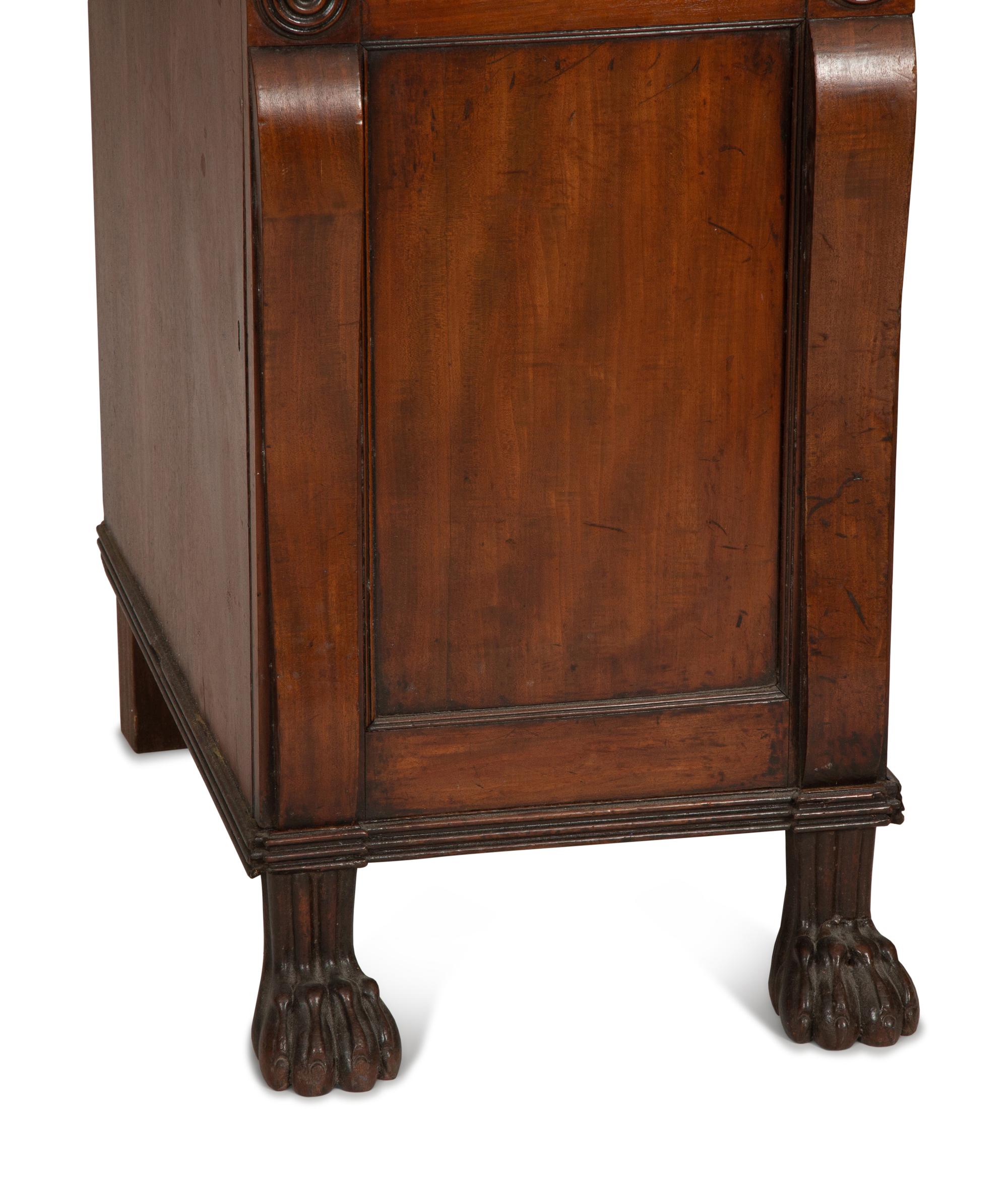 A Regency Mahogany Pedestal Side Board