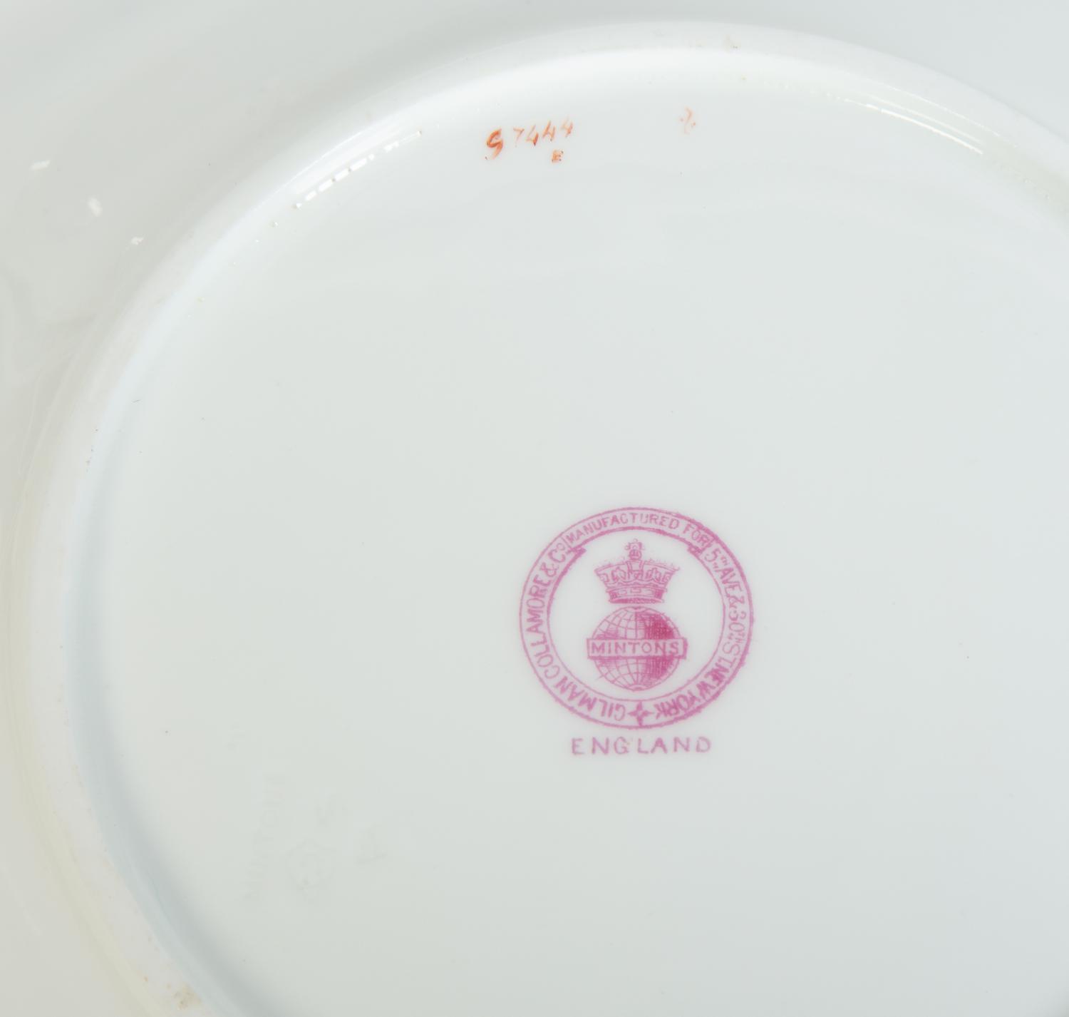 Twelve Gilman Collamore & Co. Minton Porcelain Luncheon Plates