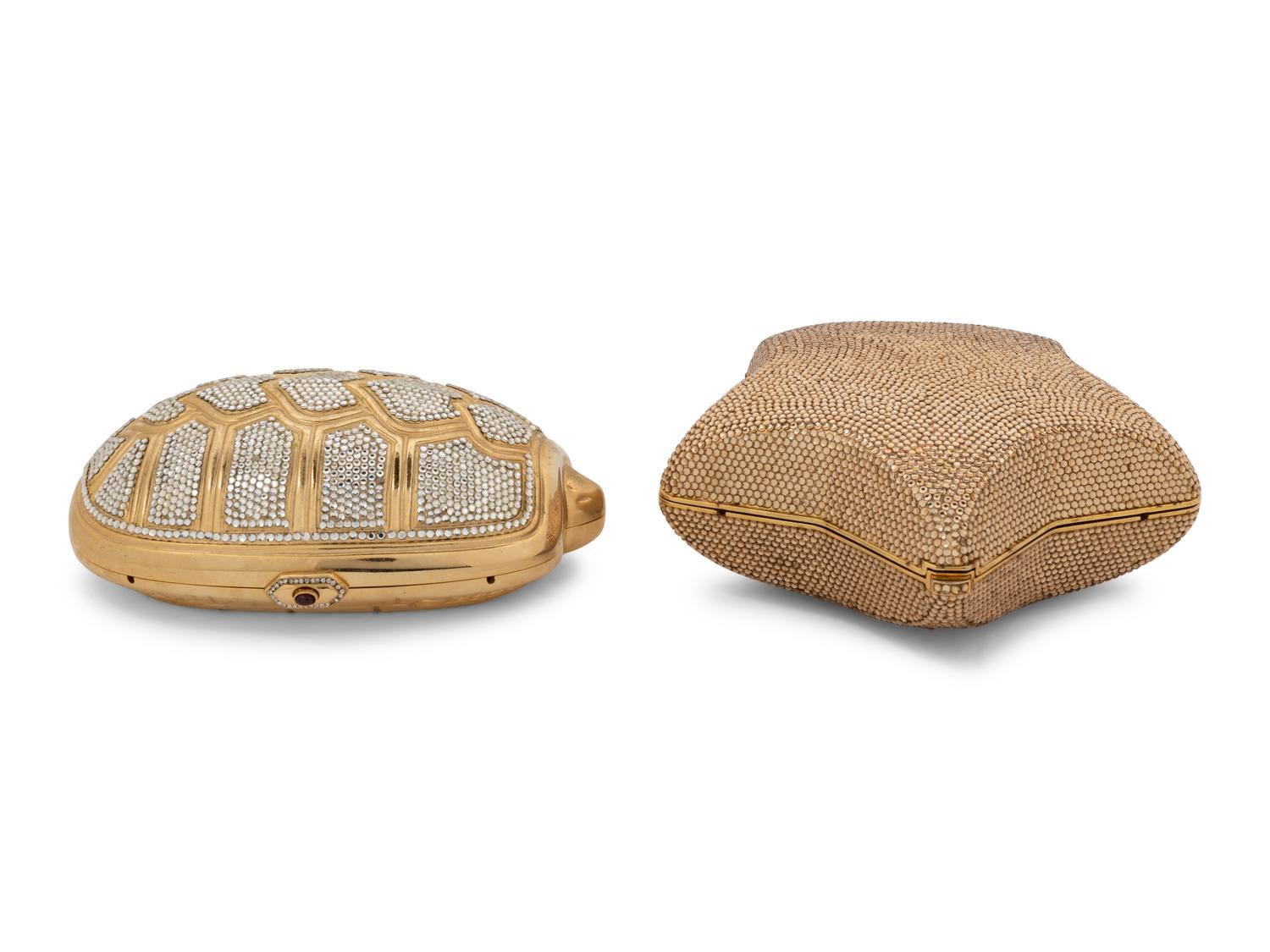 Two Judith Leiber Minaudieres: Turtle and Star