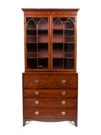 A George III Mahogany Secretary Bookcase