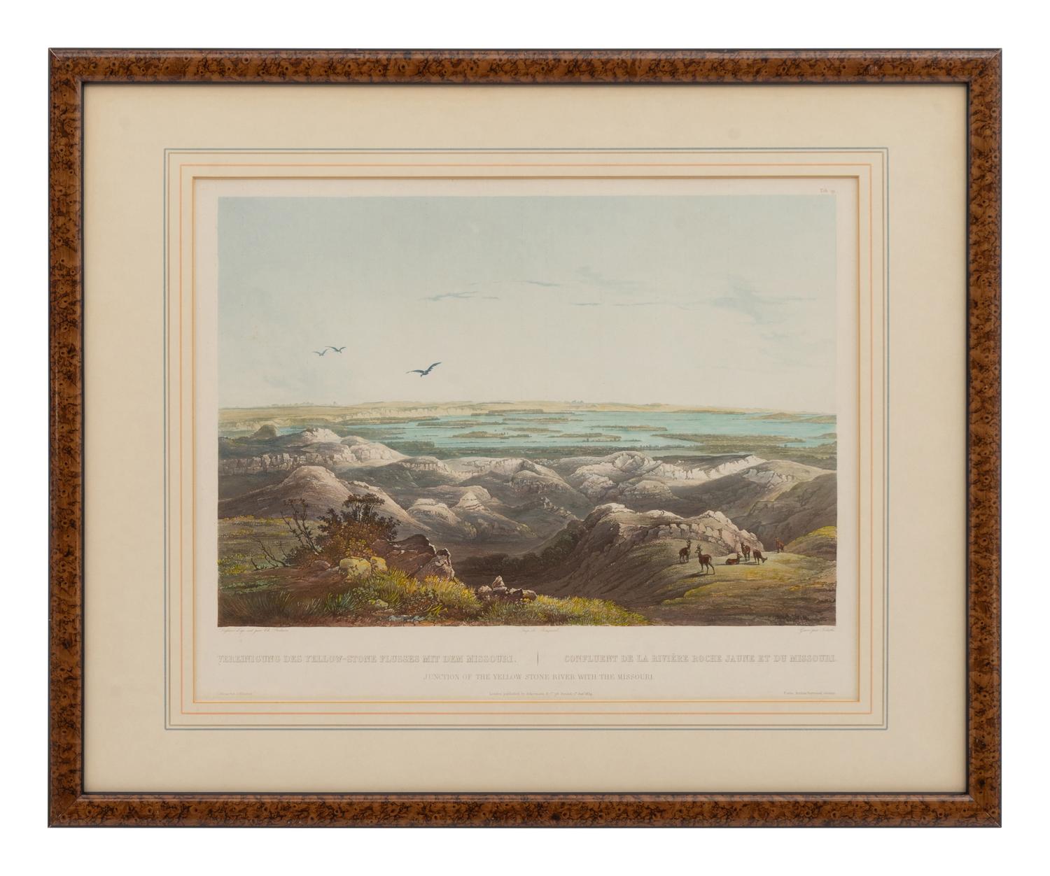 The Citadel-Rock on the Upper Missouri, Tower Rock on the Mississippi, and Junction of the Yellow-Stone River with the Missouri (three works)