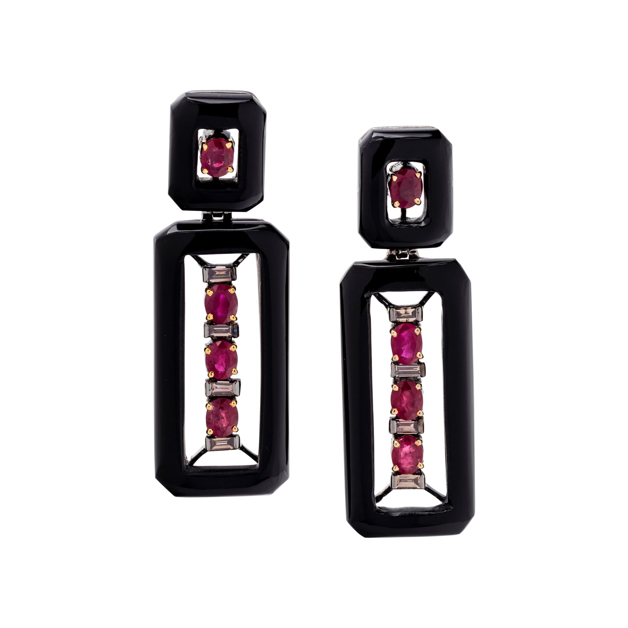 RUBY AND DIAMOND EARRINGS