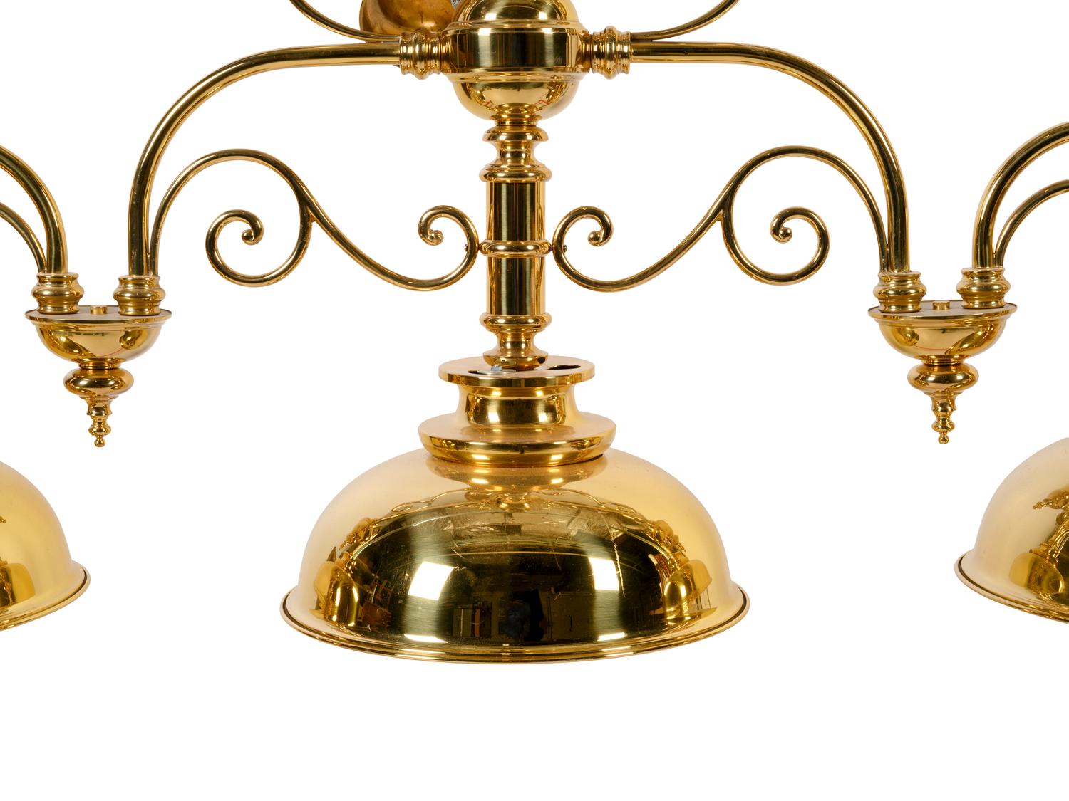 A Classical Brass Three-Light Fixture