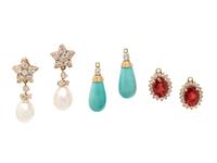 CONVERTIBLE DIAMOND AND GEMSTONE EARCLIPS