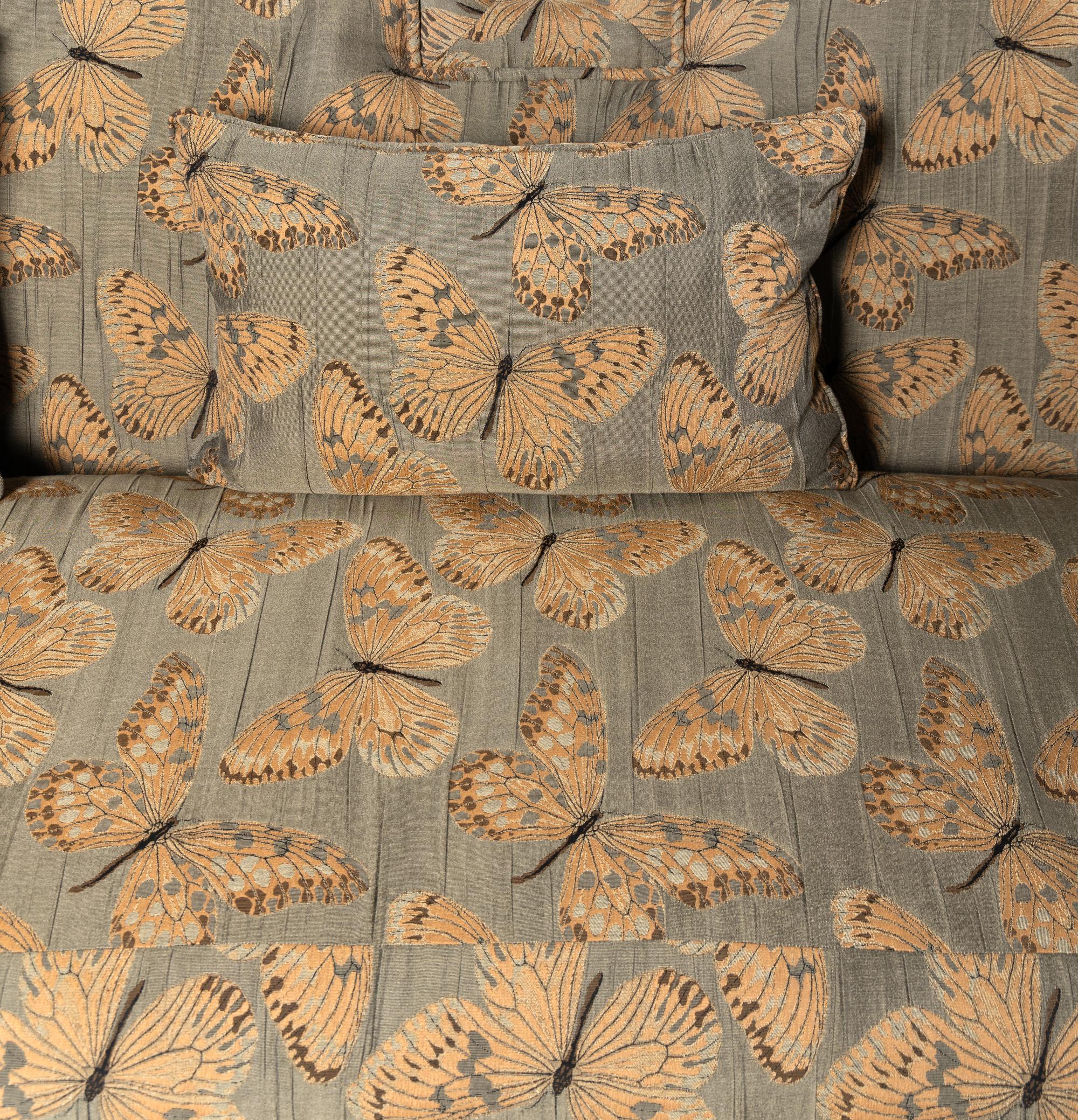 A Pair of Custom Serpentine-Form Sofas