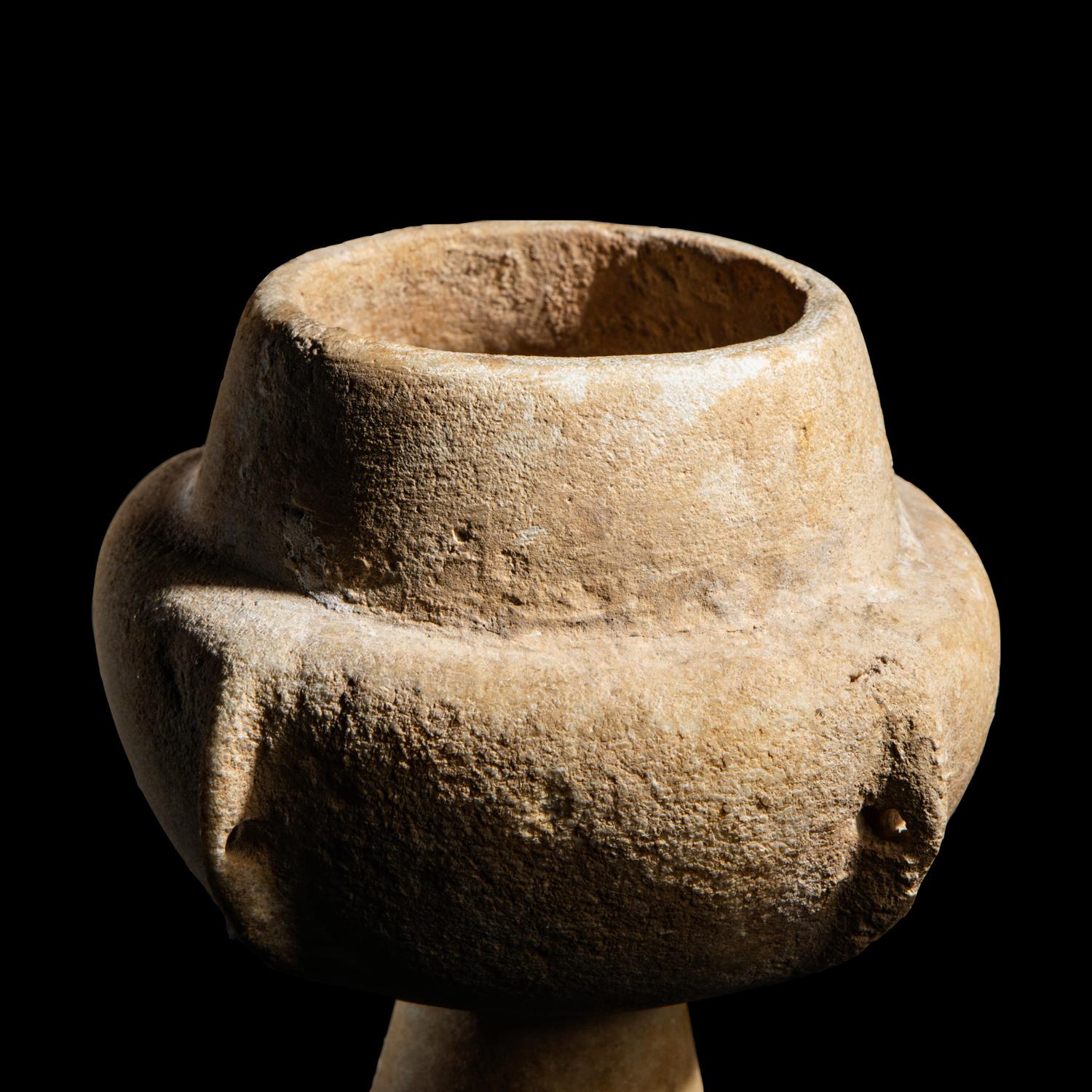 A Cycladic Marble Kandila