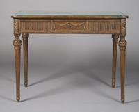 A Louis XVI Style Bureau Plat, Portois a Fix Wien, Height 29 x width 38 x depth 23 3/4 inches.