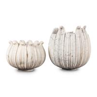 Two Carved Marble Jardinières