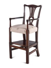 A George III Style Child's Walnut Highchair