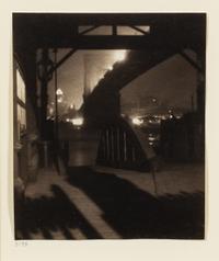 Karl Struss, (American, 1886-1981), Brooklyn Bridge from Ferry Slip, 1912