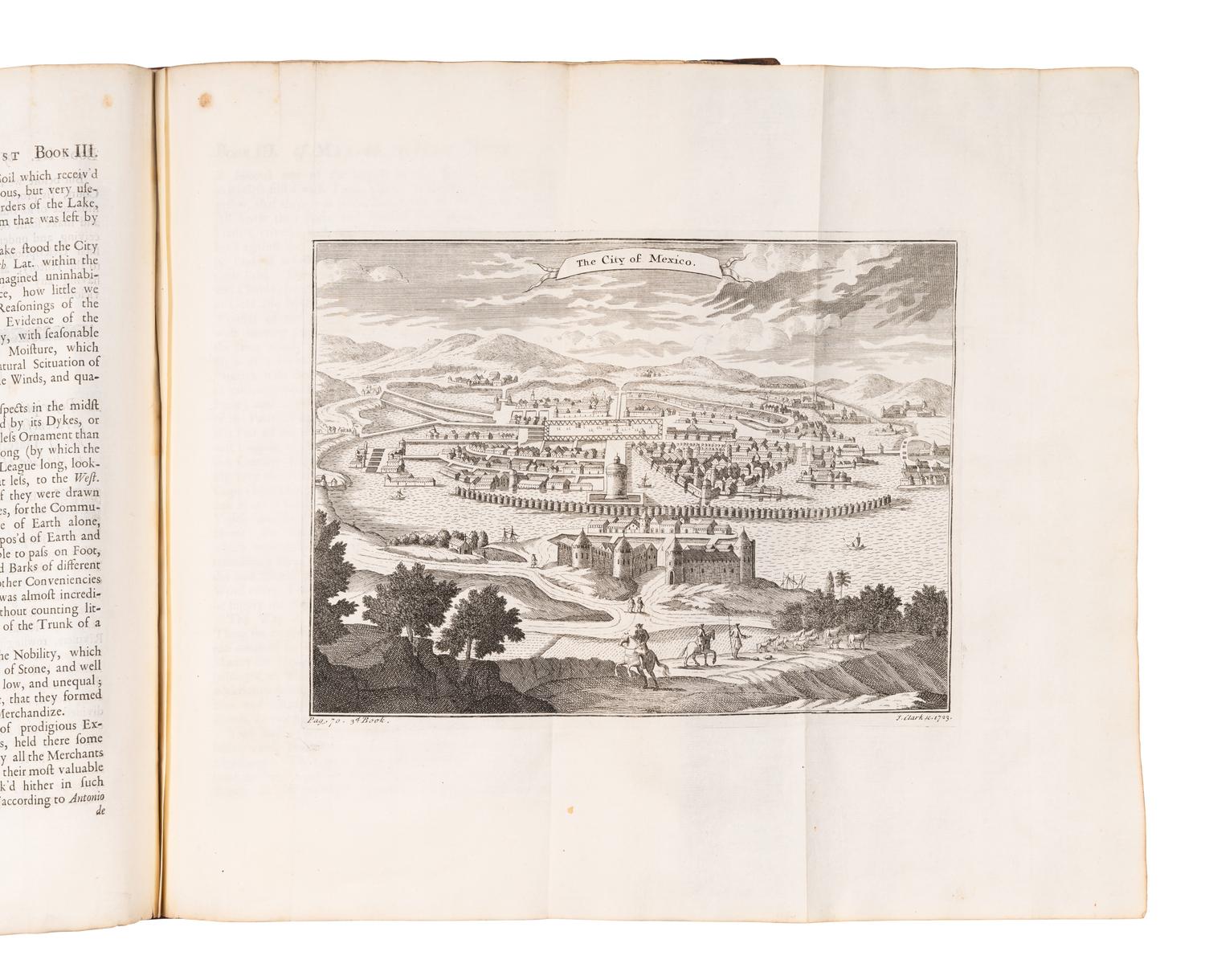 SOLIS Y RIBADENEYRA, Antonio de (1610-1686). The History of the Conquest of Mexico .... London: for T. Woodward, J. Hooke and J. Peele, 1724.