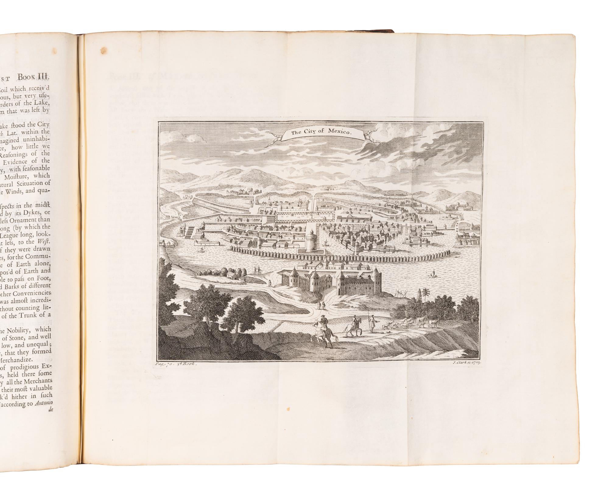 SOLIS Y RIBADENEYRA, Antonio de (1610-1686). The History of the Conquest of Mexico .... London: for T. Woodward, J. Hooke and J. Peele, 1724.