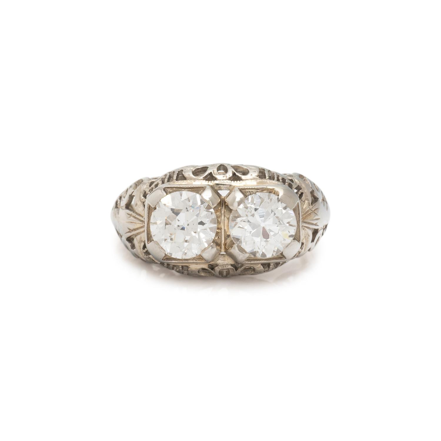 DIAMOND TWO STONE RING