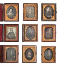 [EARLY PHOTOGRAPHY]. 37 ninth plate daguerreotypes featuring women of varying ages.