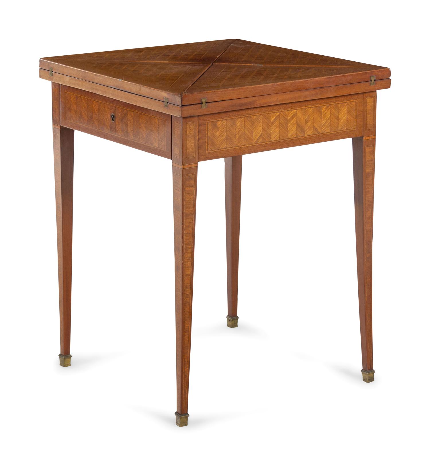 A Continental Parquetry Handkerchief Game Table