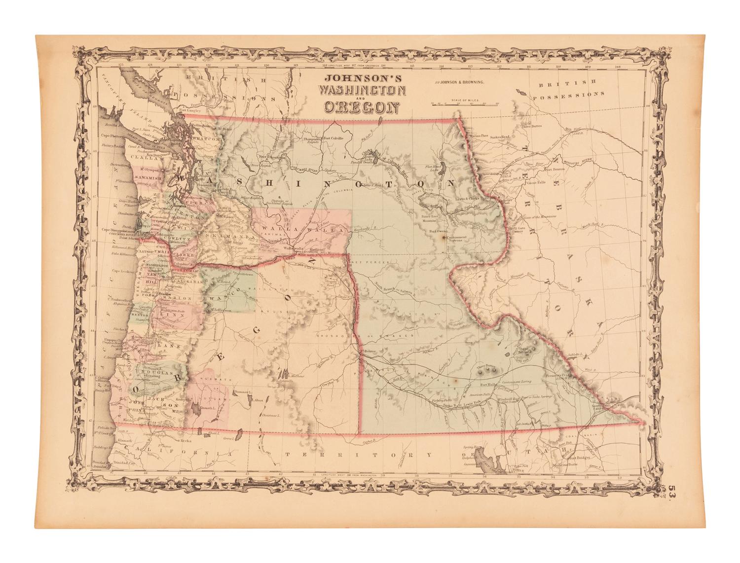 [AMERICANA - MAPS]. A group of 5 engraved maps of the American West, comprising: