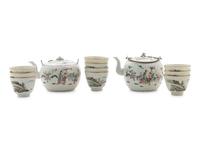 A Chinese Famille Rose Teapots and Teacups Set