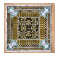A Stained Glass Window 60" W x 1.75" D x 60" H — United States, Early 20th Century