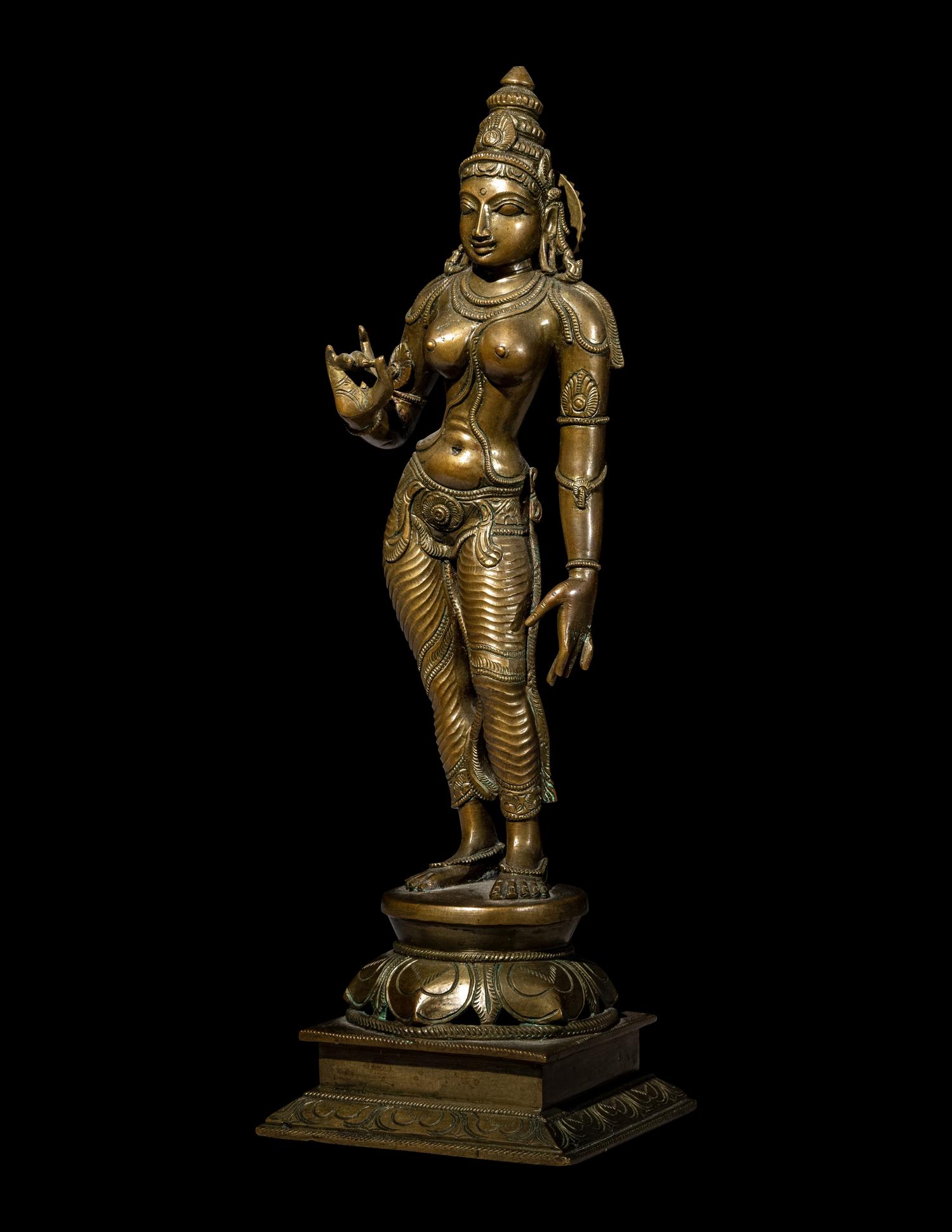 An Indian Bronze Figure of Parvati