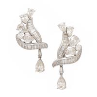 Diamond and Platinum Earrings