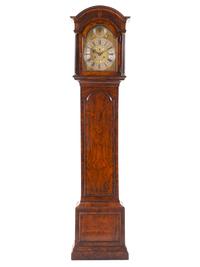 An English Walnut Tall Case Clock