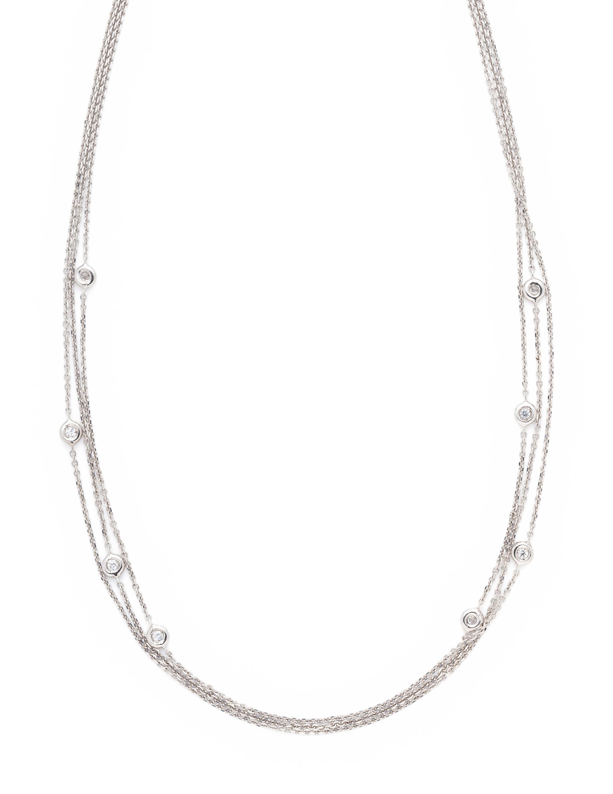WHITE GOLD AND DIAMOND NECKLACE