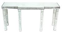 A Venetian Style Mirrored Console Table Height 32 x width 65 x depth 17 inches. — 20TH CENTURY