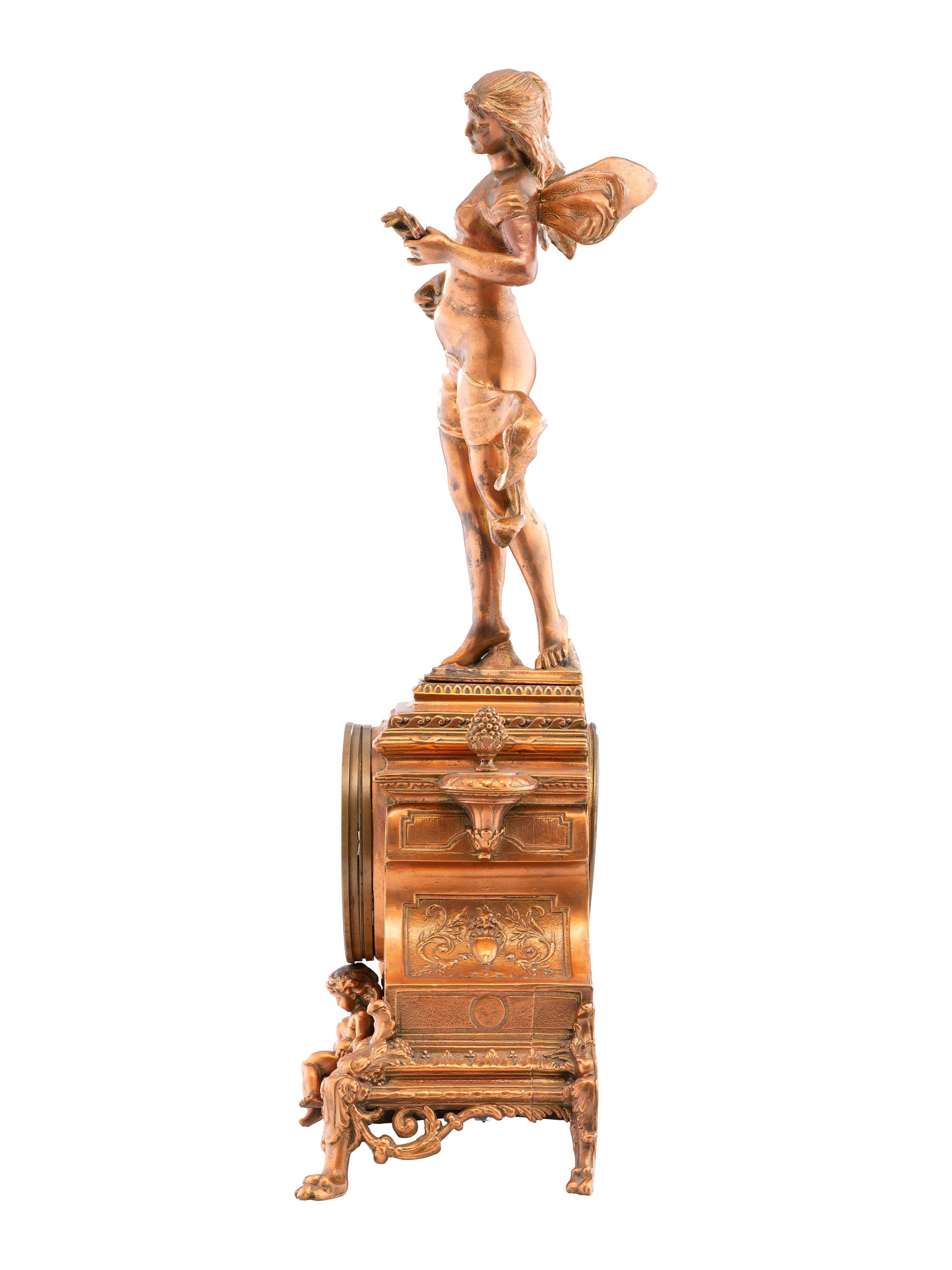 An Ansonia Figural Mantel Clock