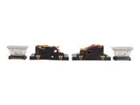 A Pair of Chinese Export Porcelain Jardinières and a Pair of Chinese Giltwood Brackets