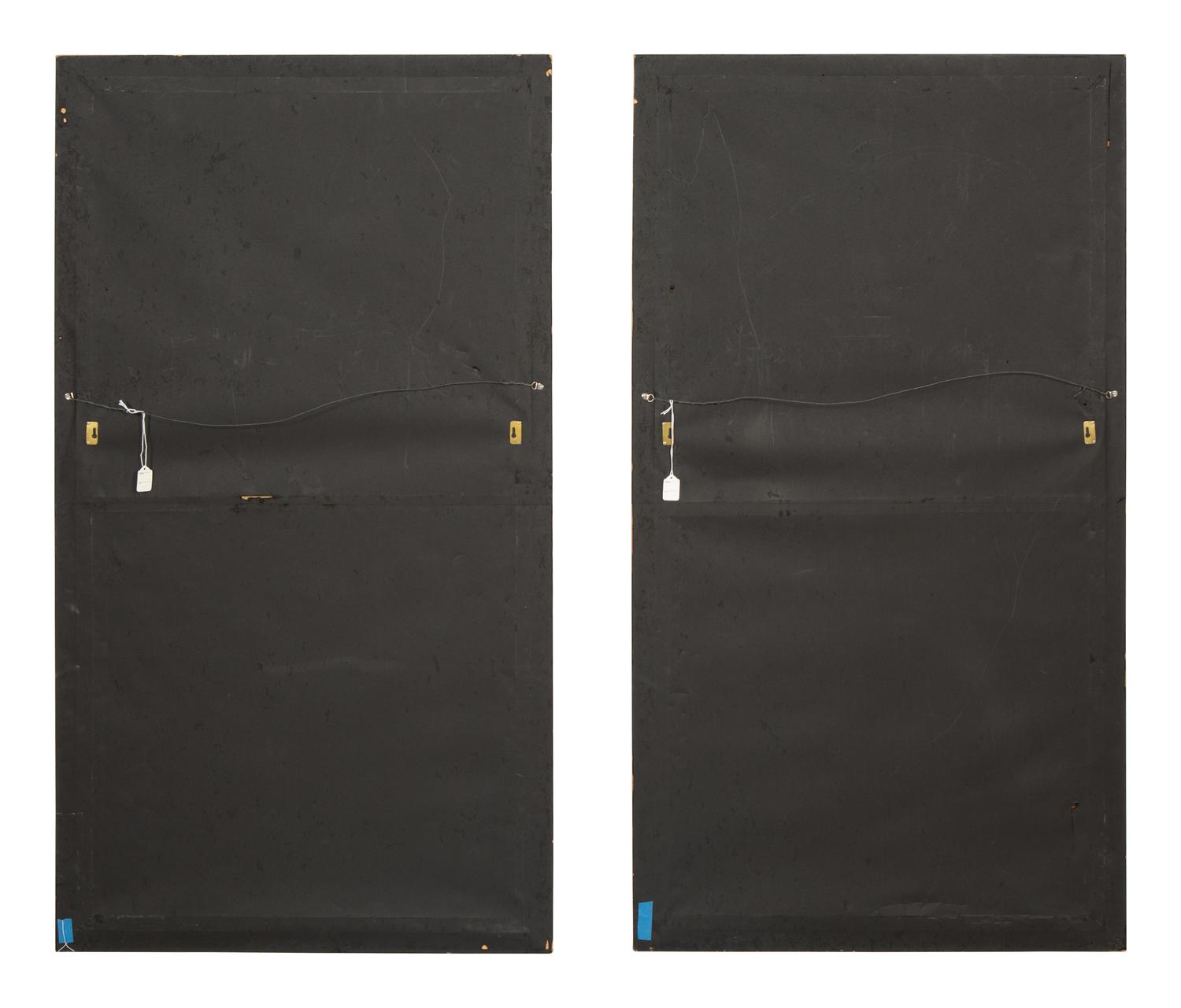 A Pair of Framed Chinese Wallpaper Panels