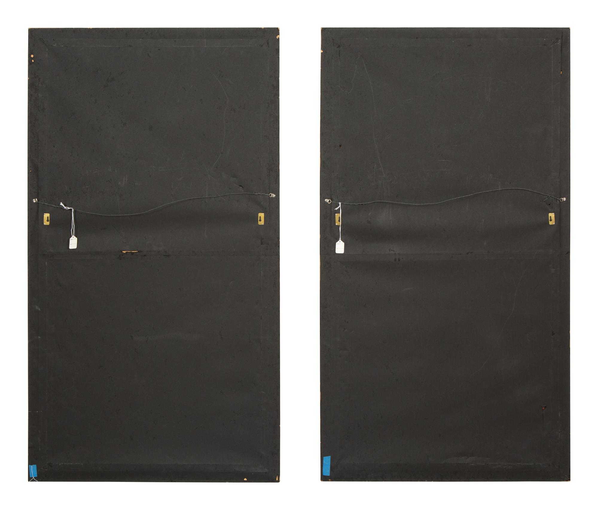 A Pair of Framed Chinese Wallpaper Panels