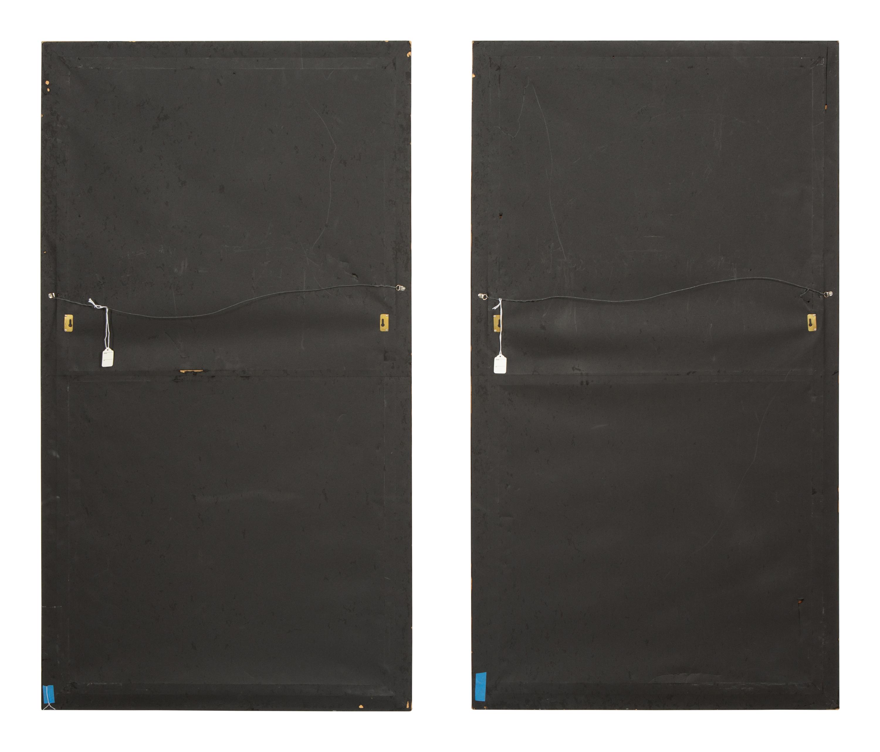 A Pair of Framed Chinese Wallpaper Panels