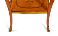 A Louis XV Style Gilt-Bronze and Porcelain-Mounted Kingwood Table en Chiffoniere — LATE 19TH/EARLY 20TH CENTURY