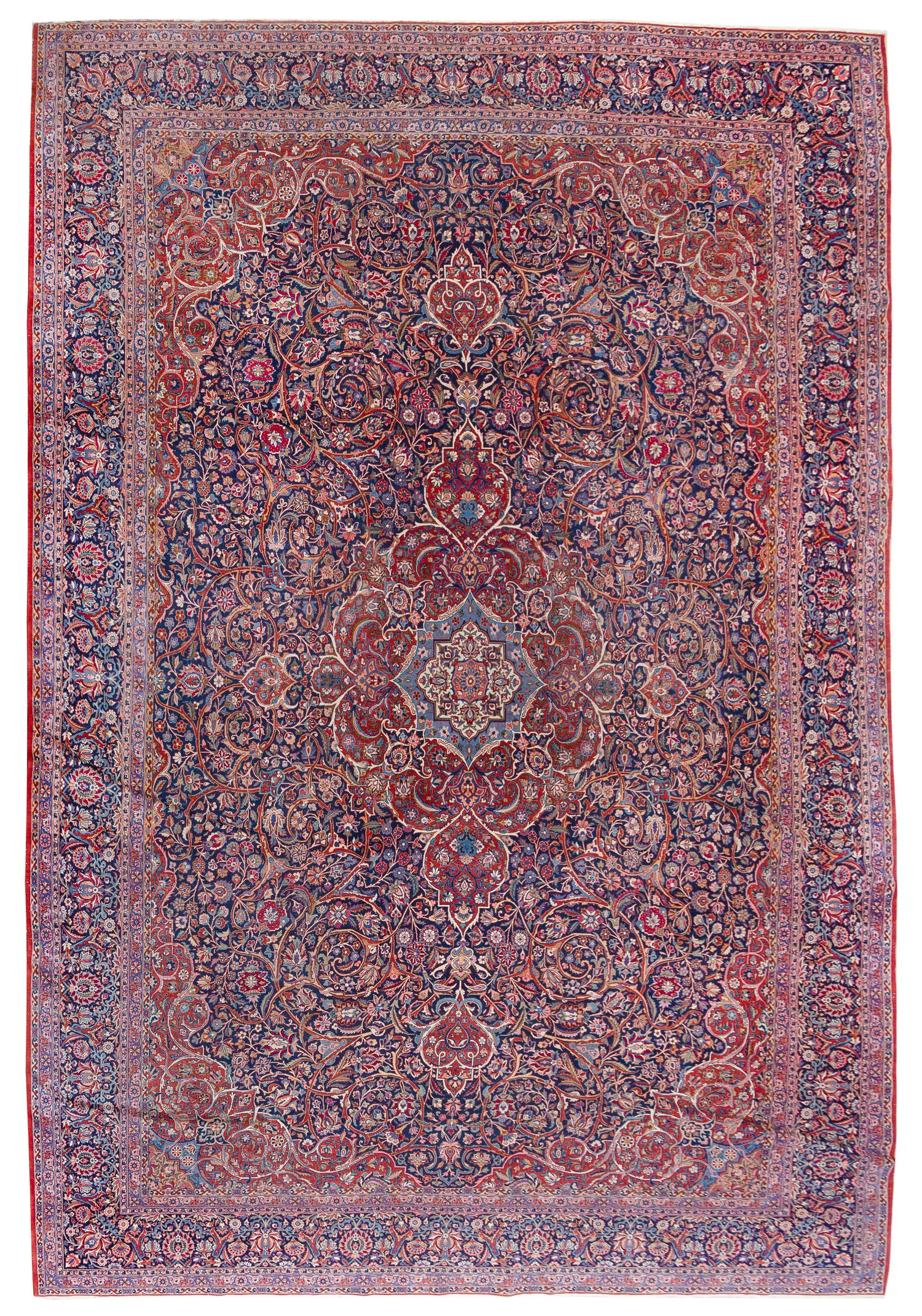 A Kashan Wool Rug 14 feet 2 inches x 10 feet 4 inches. — CIRCA 1930