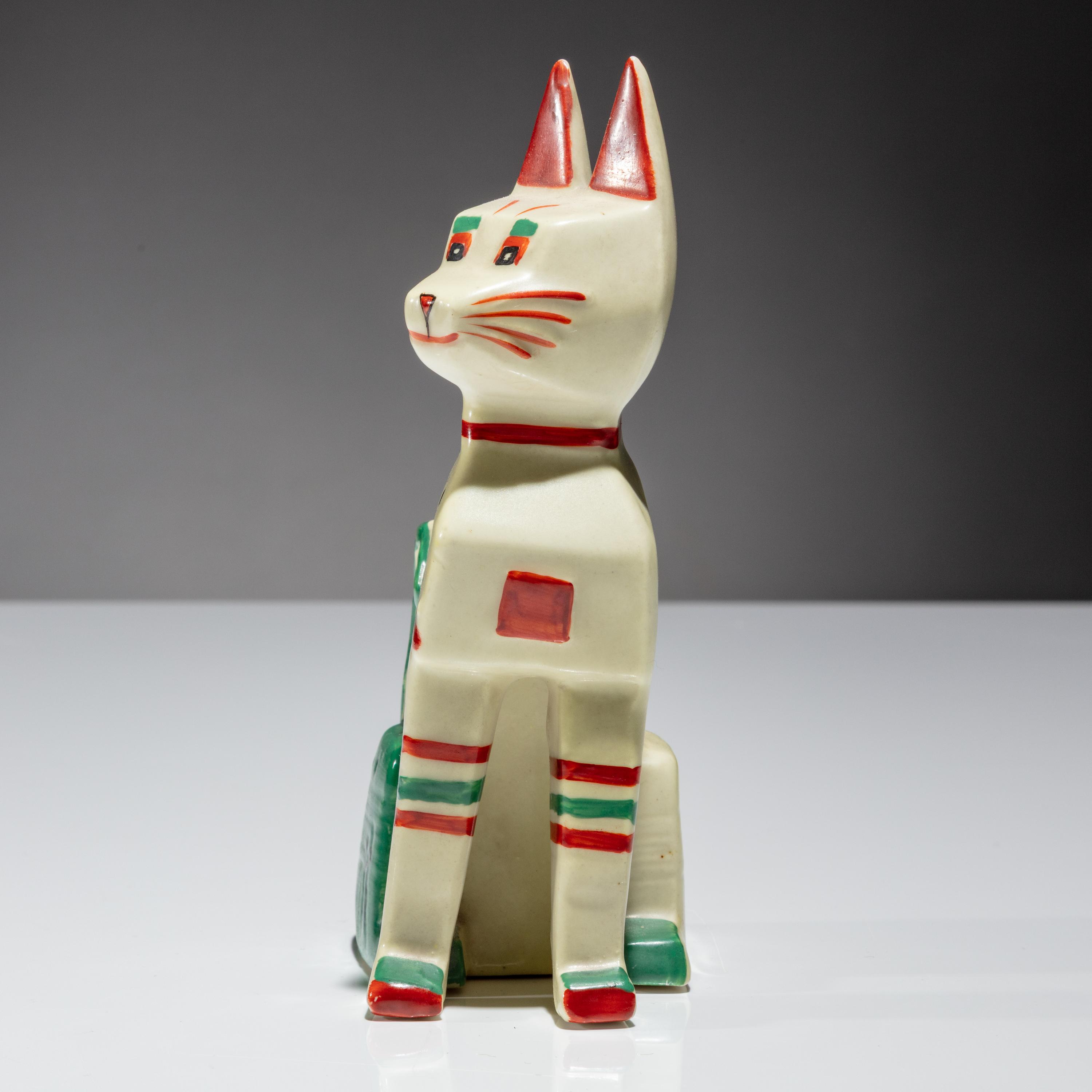 Louis Wain (English, 1860–1939) — Lucky Egyptian Cat Vase , designed 1915, c. 1930