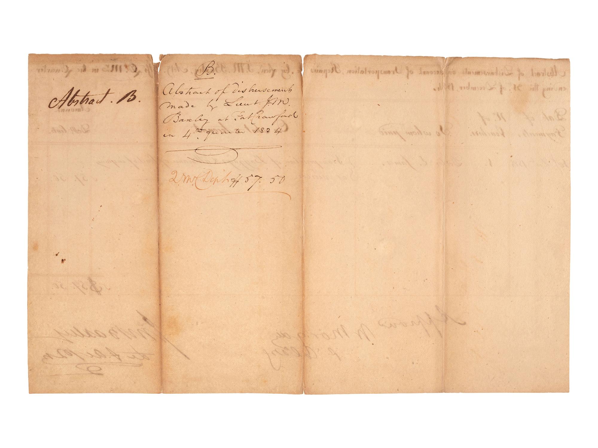[MICHIGAN TERRITORY] -- [WISCONSIN TERRITORY]. A group of documents related to Prairie du Chien, Fort Crawford, and early Wisconsin settlement comprising: