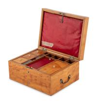 An English Satinwood Traveling Dressing Kit